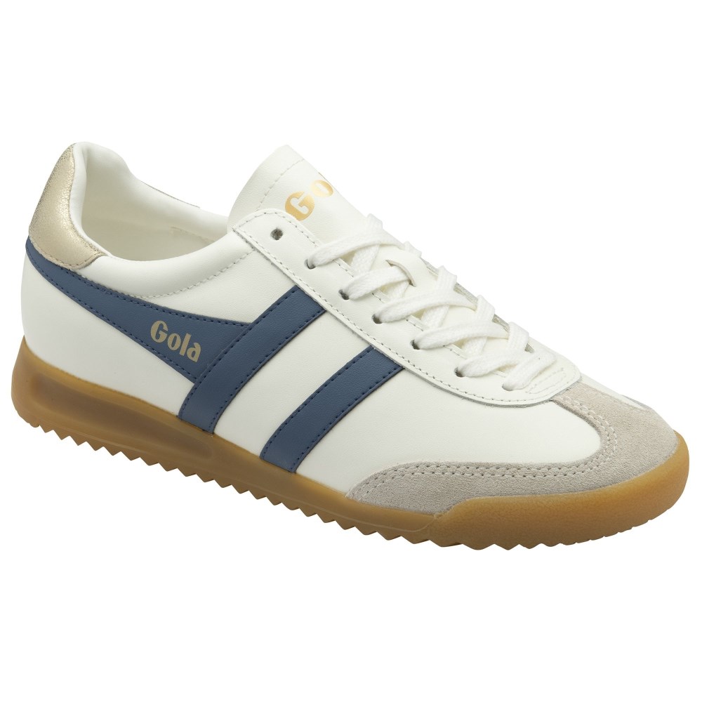Gola Classics Women's Torpedo Leather Sneakers - Off White/Moonlight/Gold