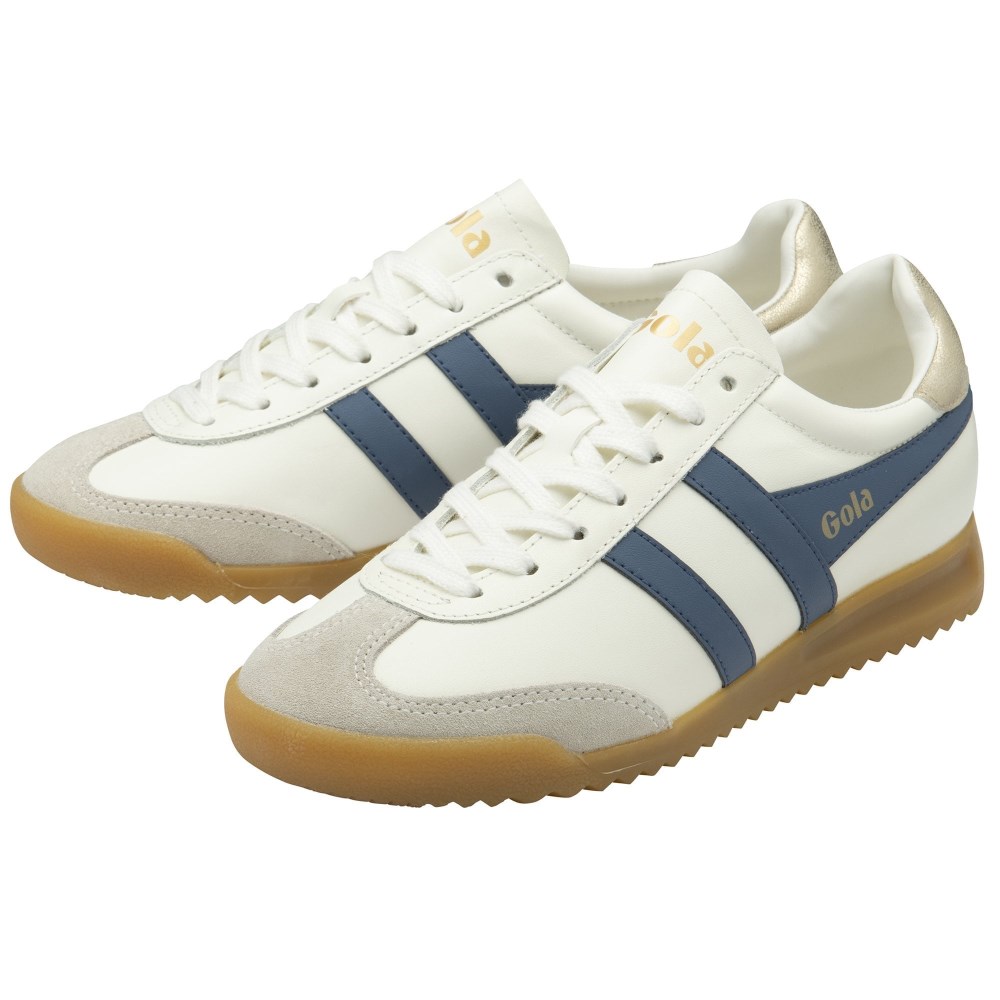 Gola Classics Women's Torpedo Leather Sneakers - Off White/Moonlight/Gold