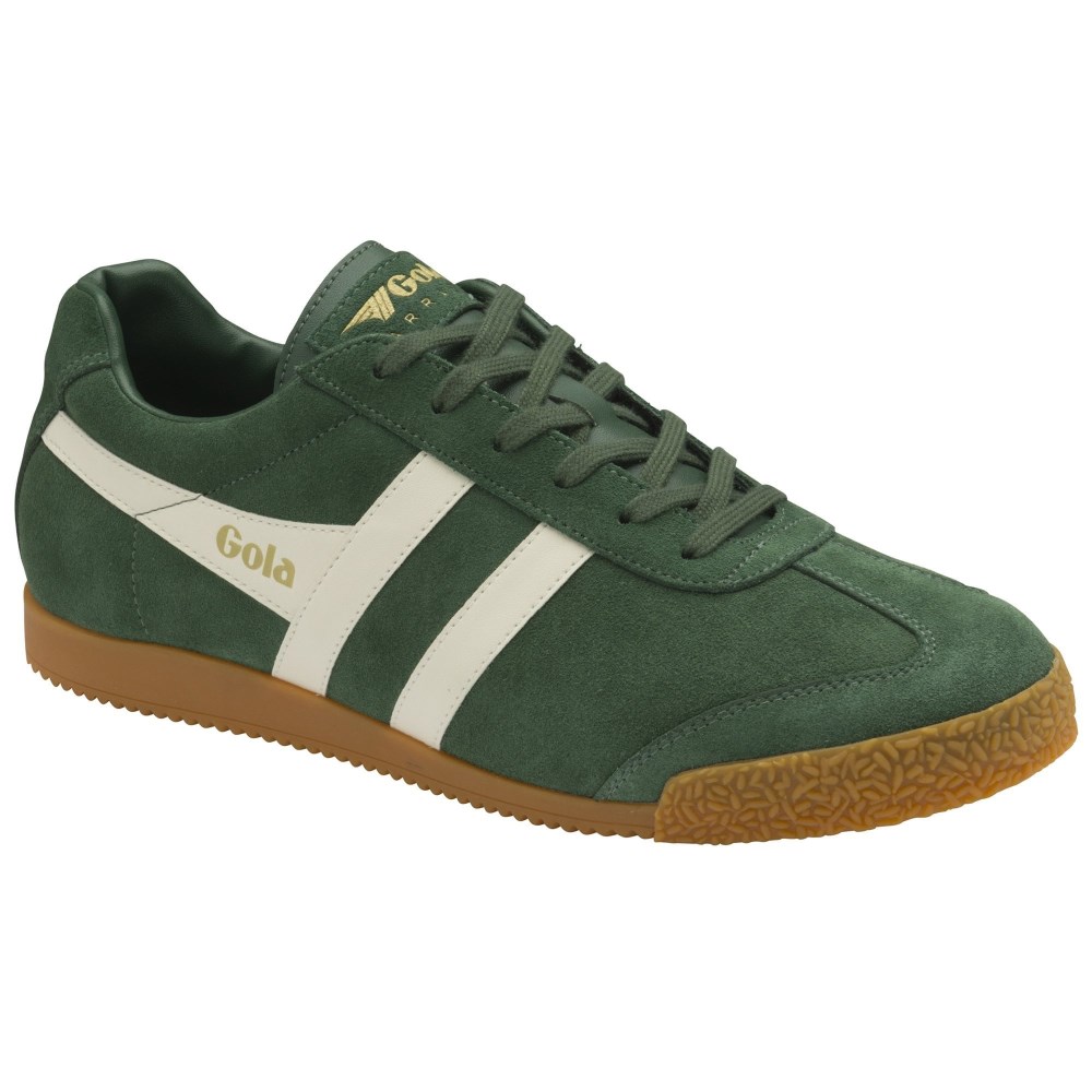 Gola Classics Men's Harrier Suede Sneakers - Evergreen/Off White
