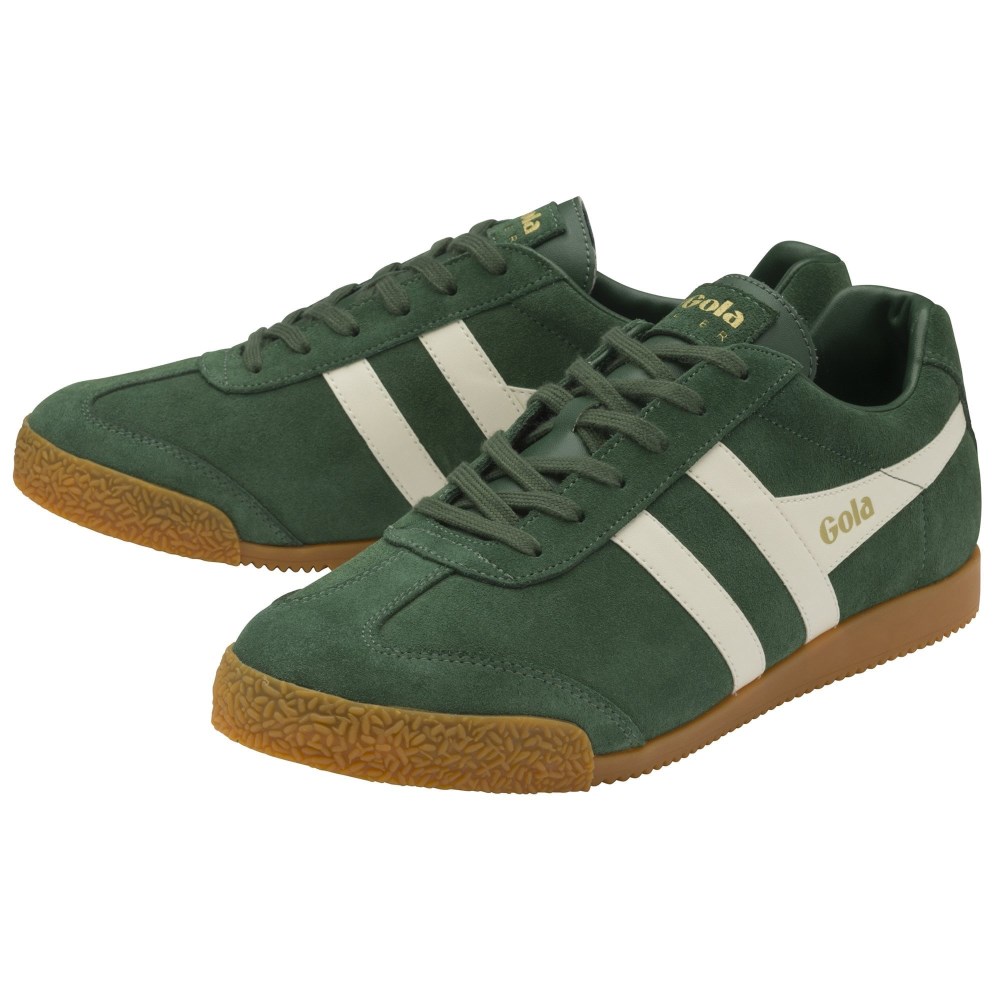Gola Classics Men's Harrier Suede Sneakers - Evergreen/Off White