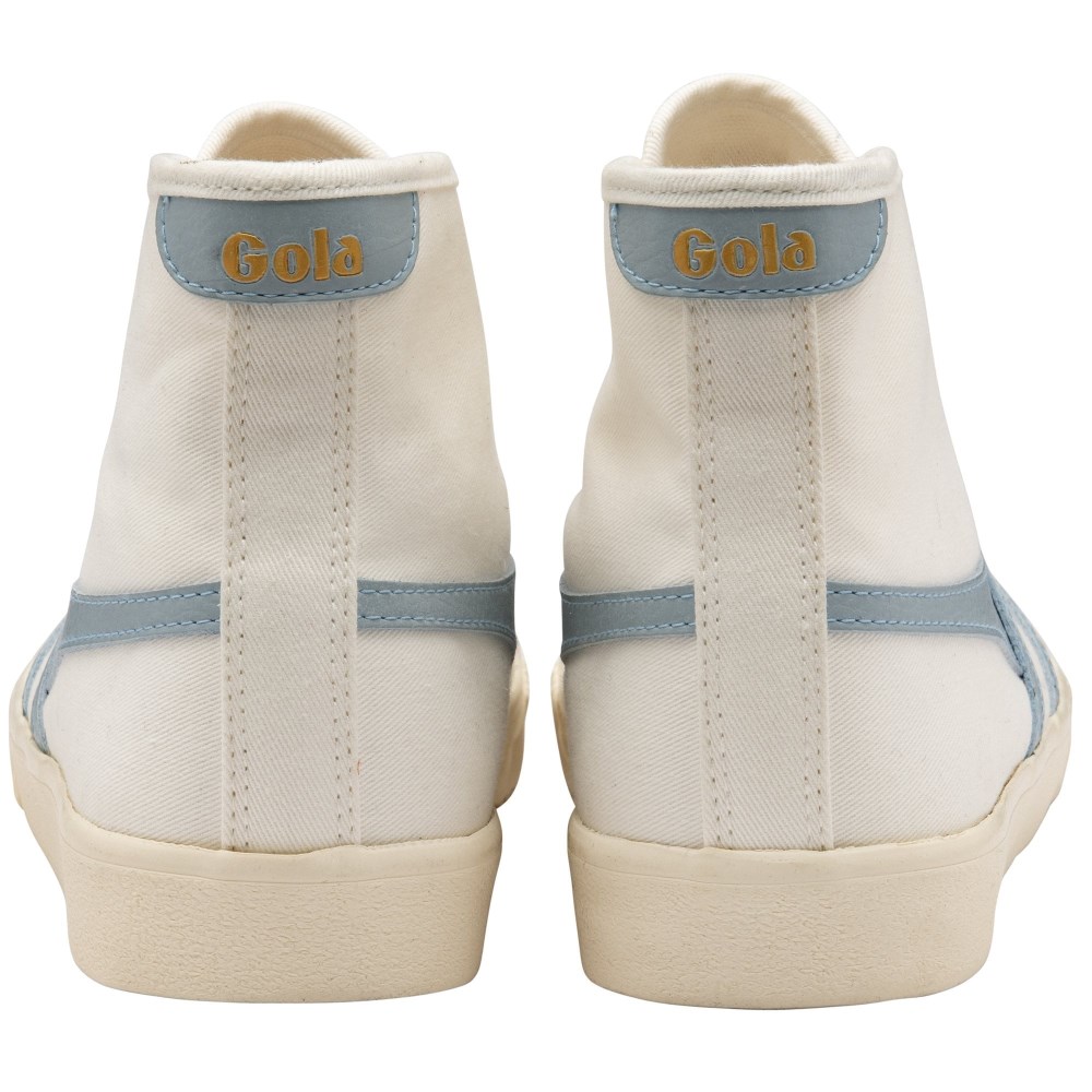 Vegan Gola Classics Women's Tennis Mark Cox High Sneakers - Off White/Ice Blue