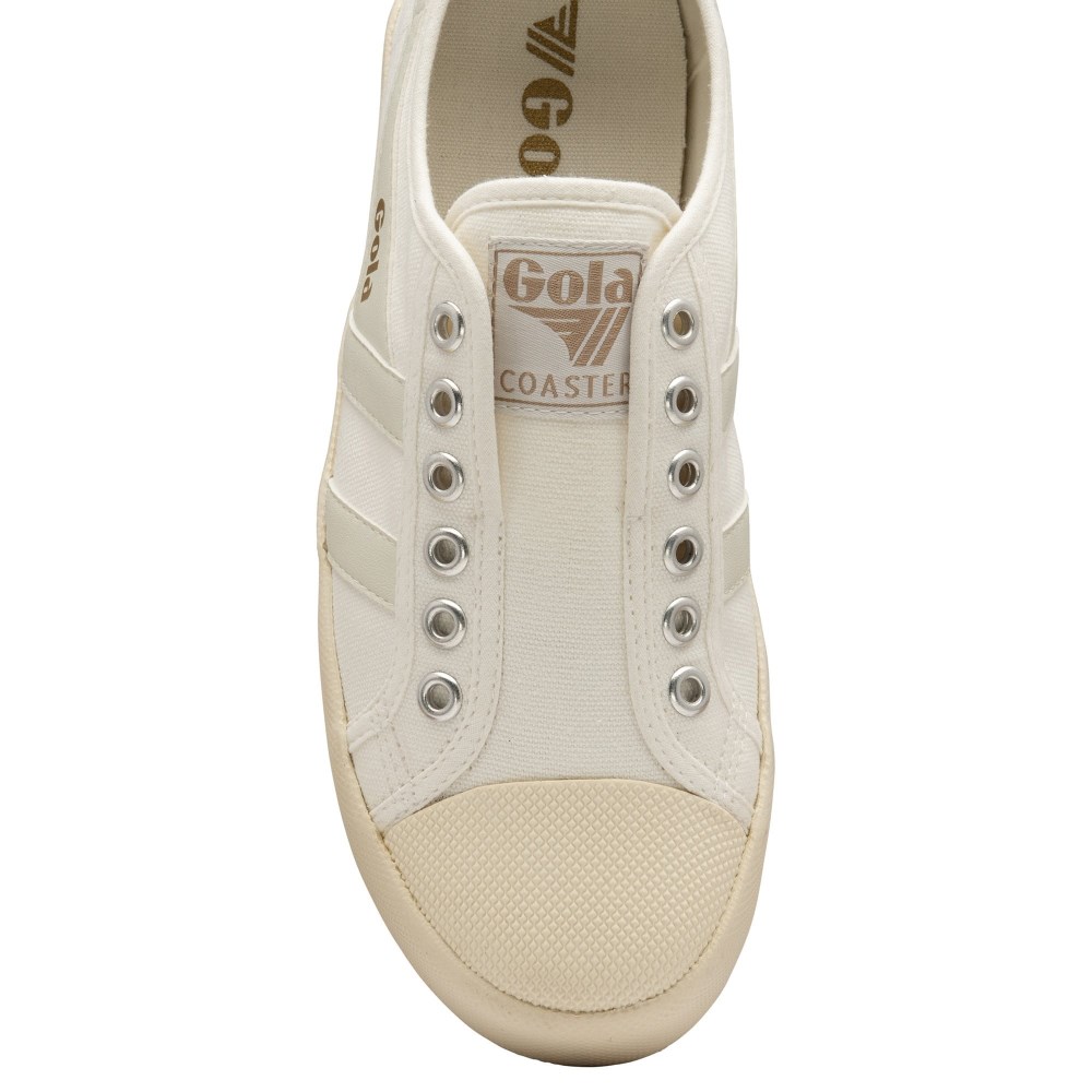 Vegan Gola Classics Women's Coaster Slip - Off White/Off White