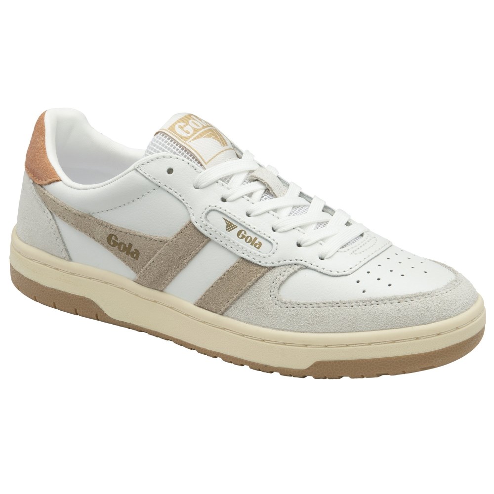 Gola Classics Women's Hawk Sneakers - White/Bone/Terracotta