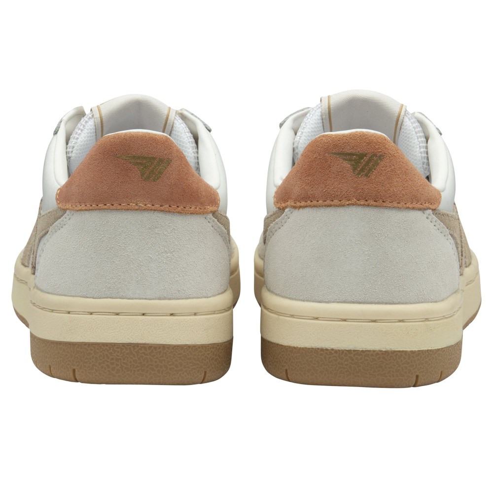 Gola Classics Women's Hawk Sneakers - White/Bone/Terracotta