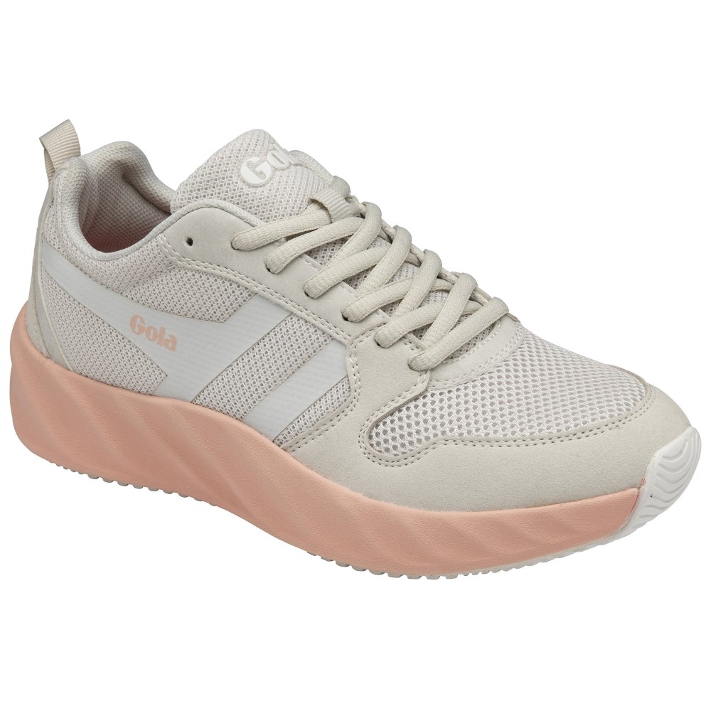 Gola Performance Women's Lansen Sneakers - Arcade White/Pearl Pink