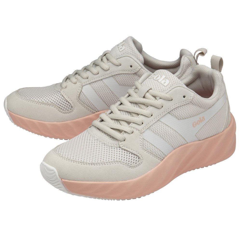 Gola Performance Women's Lansen Sneakers - Arcade White/Pearl Pink