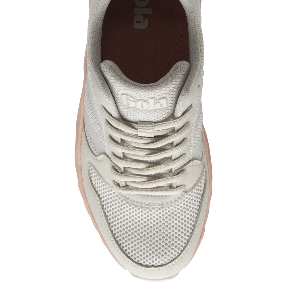 Gola Performance Women's Lansen Sneakers - Arcade White/Pearl Pink