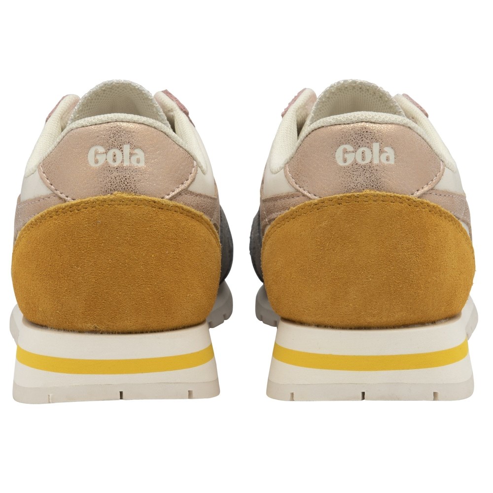 Gola Classics Women's Daytona Quadrant Sneakers - Off White/Ash/Rose Gold/Sun