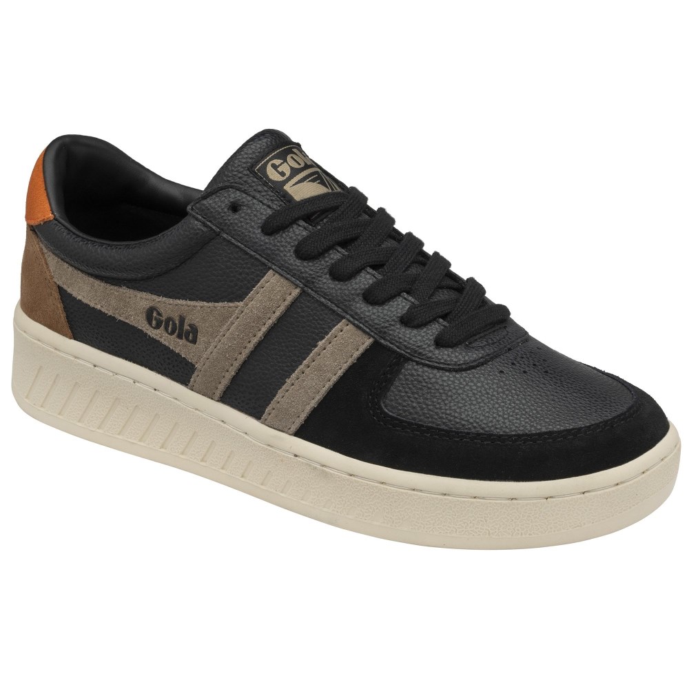 Gola Classics Men's Grandslam Trident Sneakers - Black/Rhino/Moody Orange
