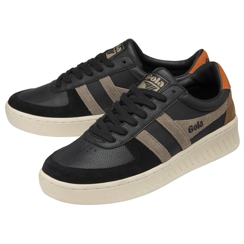 Gola Classics Men's Grandslam Trident Sneakers - Black/Rhino/Moody Orange
