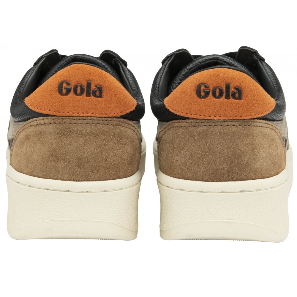 Gola Classics Men's Grandslam Trident Sneakers - Black/Rhino/Moody Orange