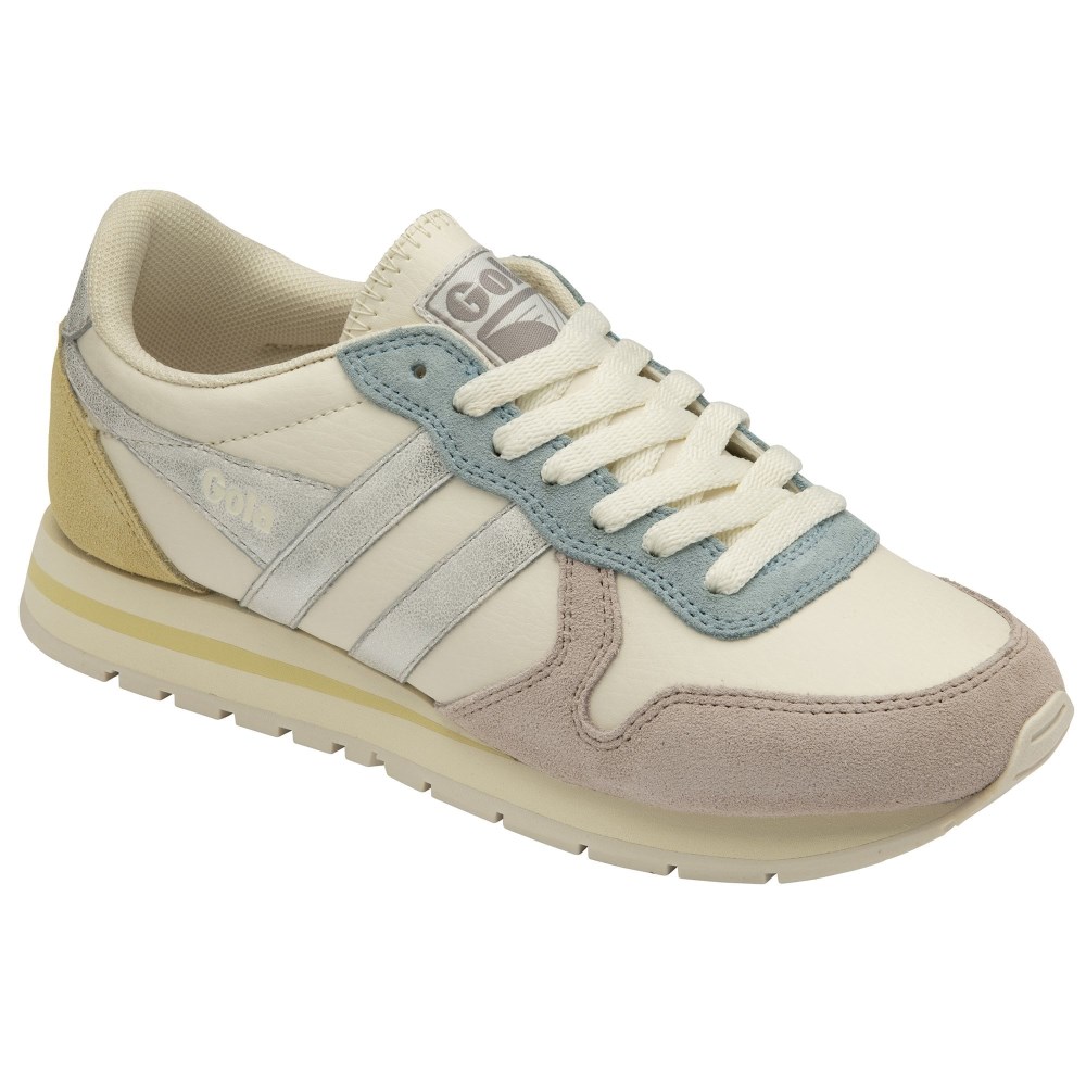 Gola Classics Women's Daytona Quadrant Sneakers - Off White/Blossom/Silver/Lemon