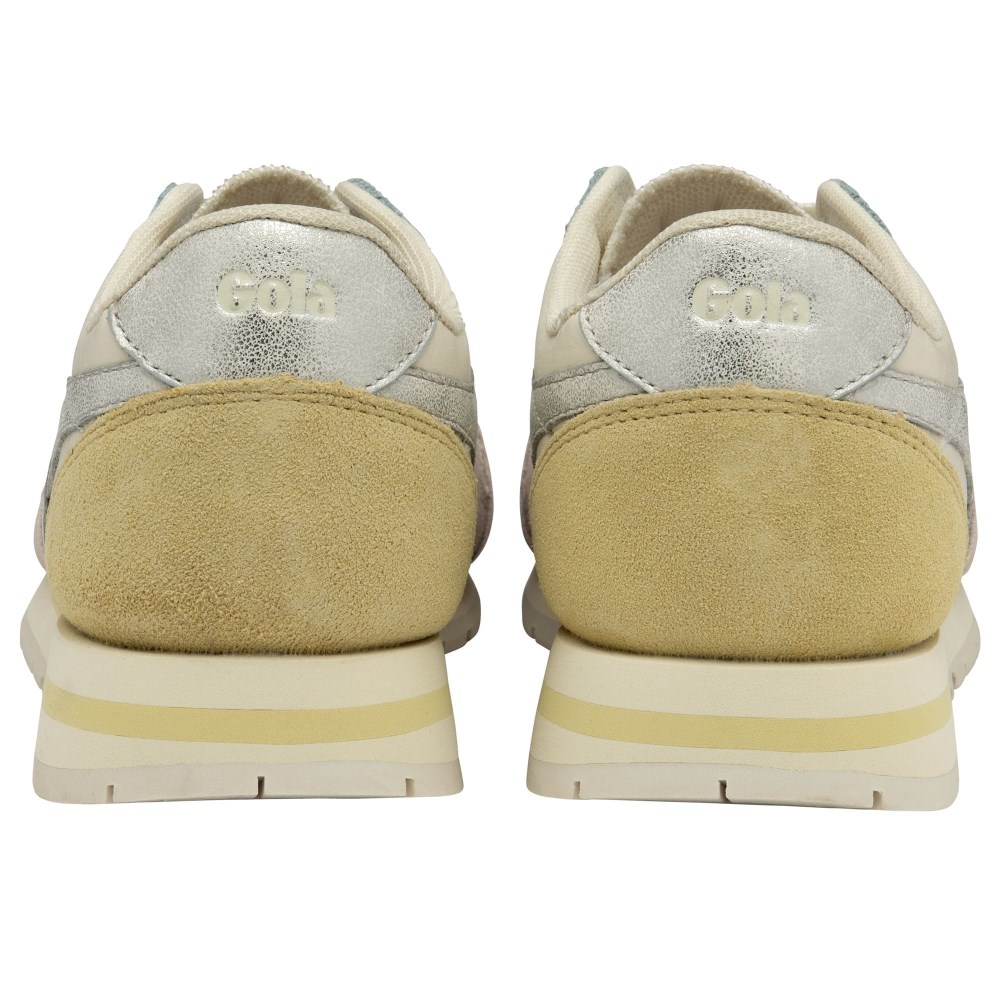Gola Classics Women's Daytona Quadrant Sneakers - Off White/Blossom/Silver/Lemon