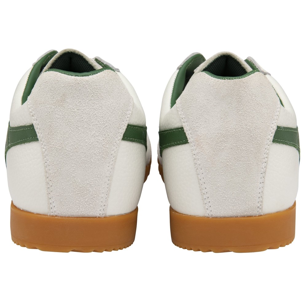 Gola Classics Men's Harrier Leather Sneakers - White/Green/Green