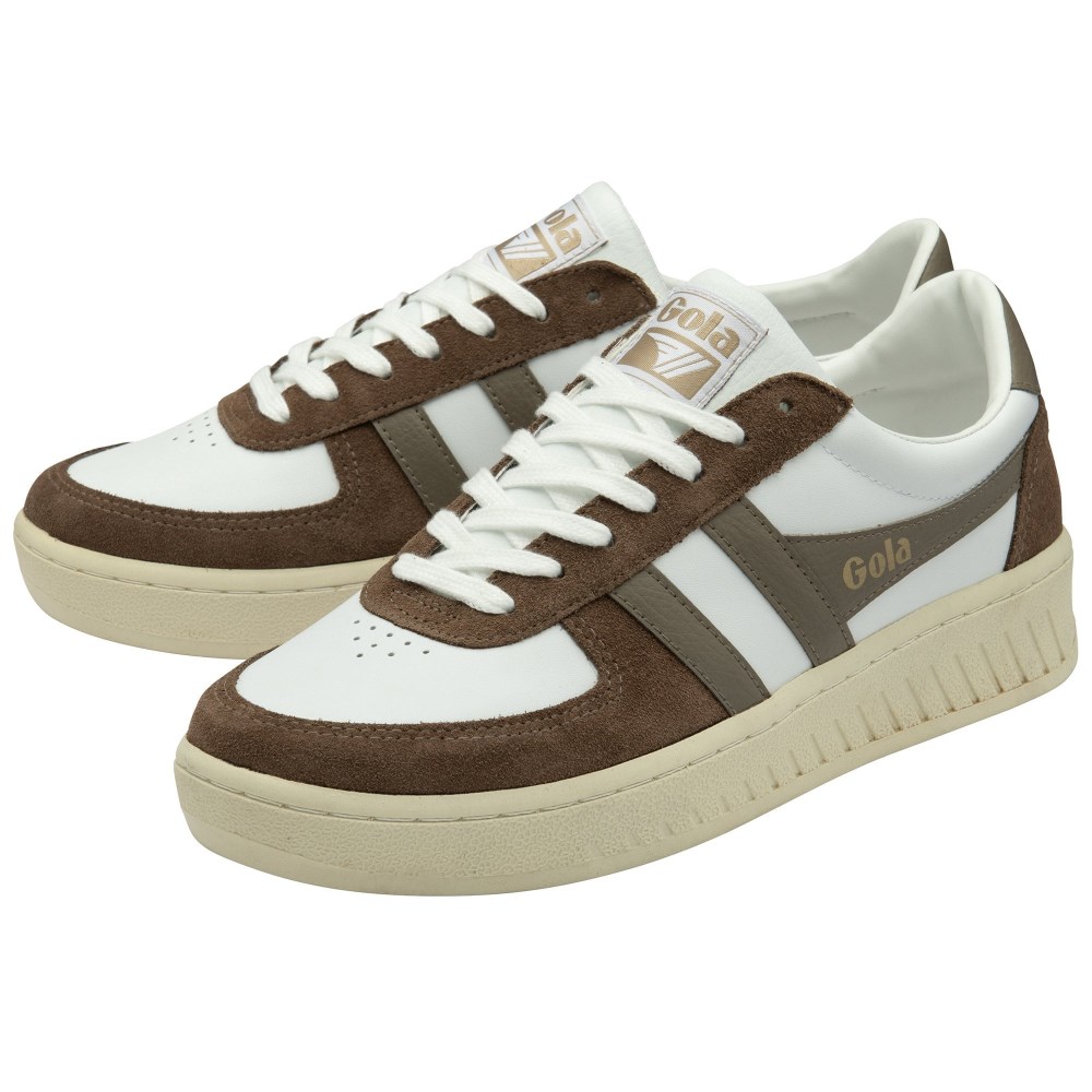 Gola Classics Men's Grandslam Quadrant Sneakers - White/Otter/Rhino