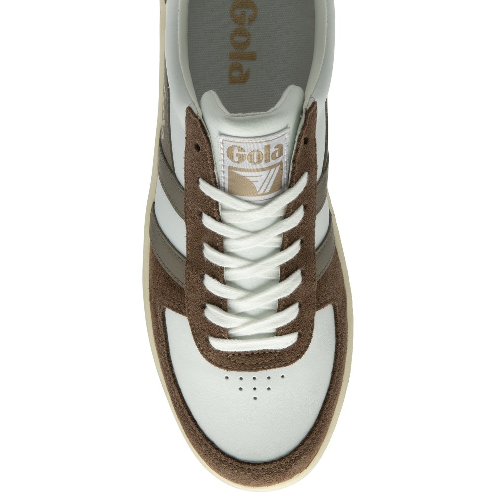 Gola Classics Men's Grandslam Quadrant Sneakers - White/Otter/Rhino