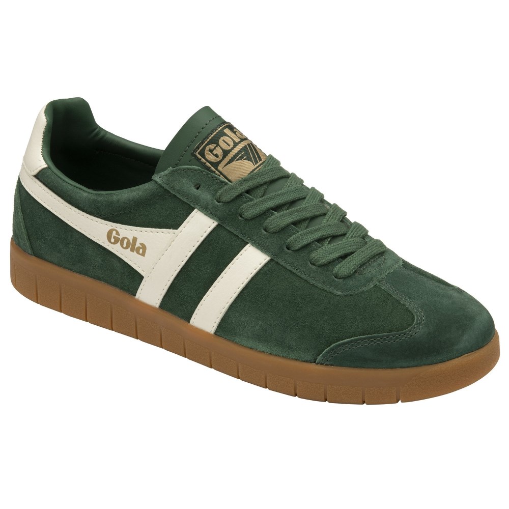 Gola Classics Men's Hurricane Suede Sneakers - Evergreen/Off White/Gum
