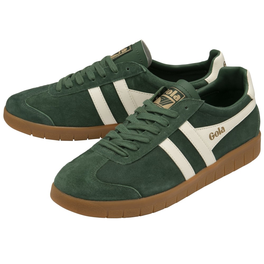 Gola Classics Men's Hurricane Suede Sneakers - Evergreen/Off White/Gum