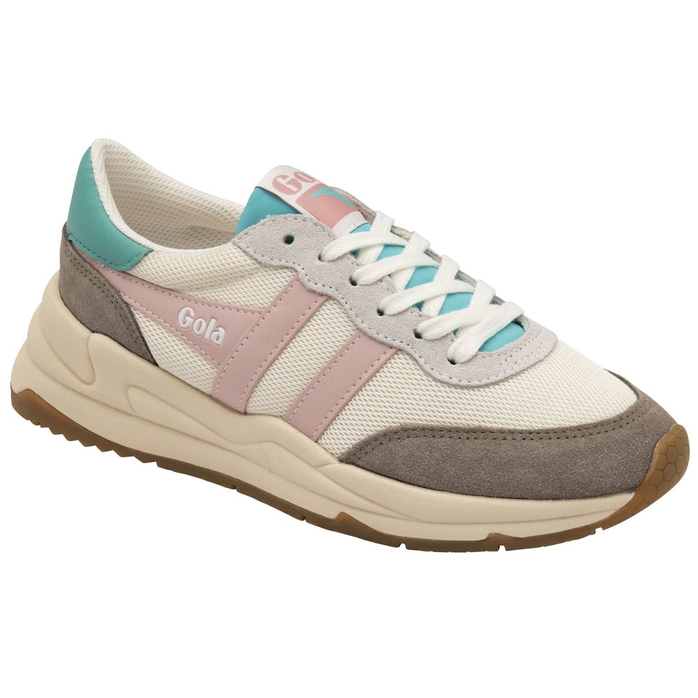 Gola Classics Women's Jupiter Sneakers - Off White/Rhino/Chalk Pink