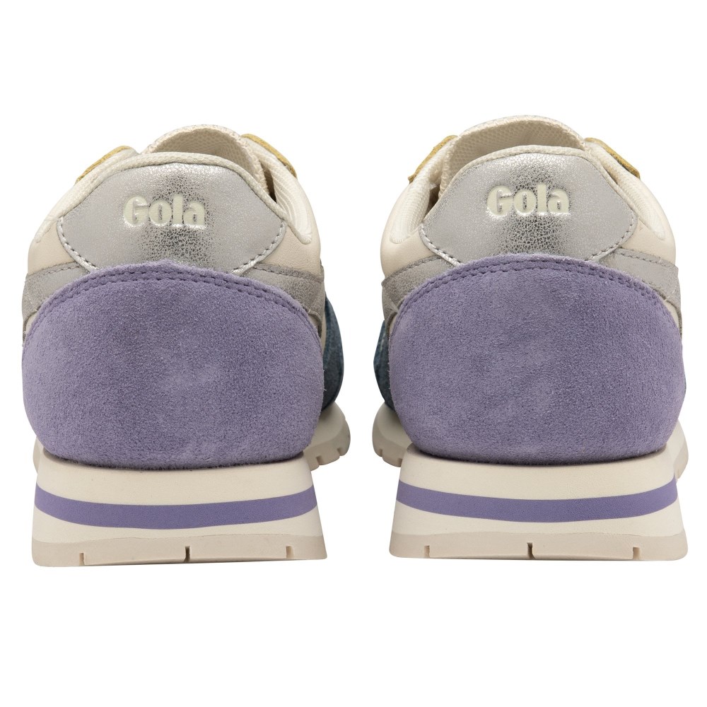 Gola Classics Women's Daytona Quadrant Sneakers - Off White/Baltic/Silver/Lavender