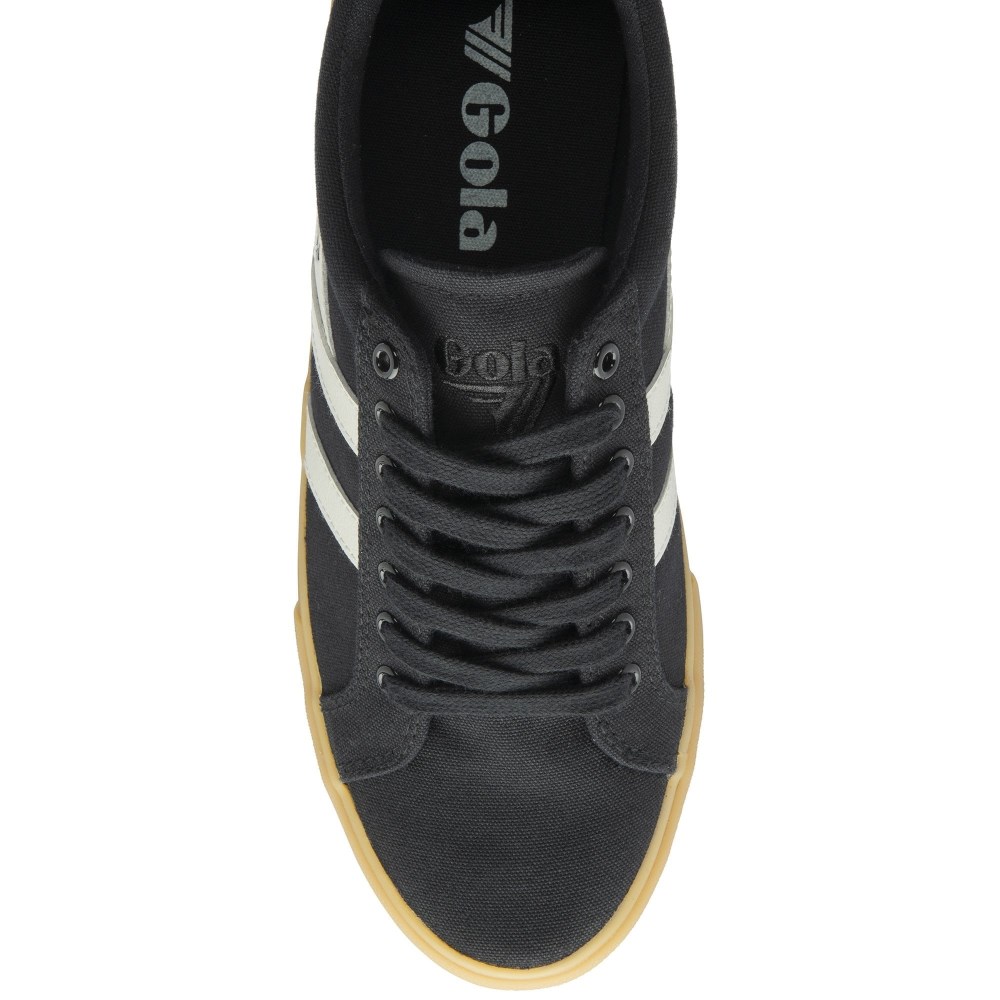 Vegan Gola Classics Men's Varsity Sneakers - Black/Off White/Gum