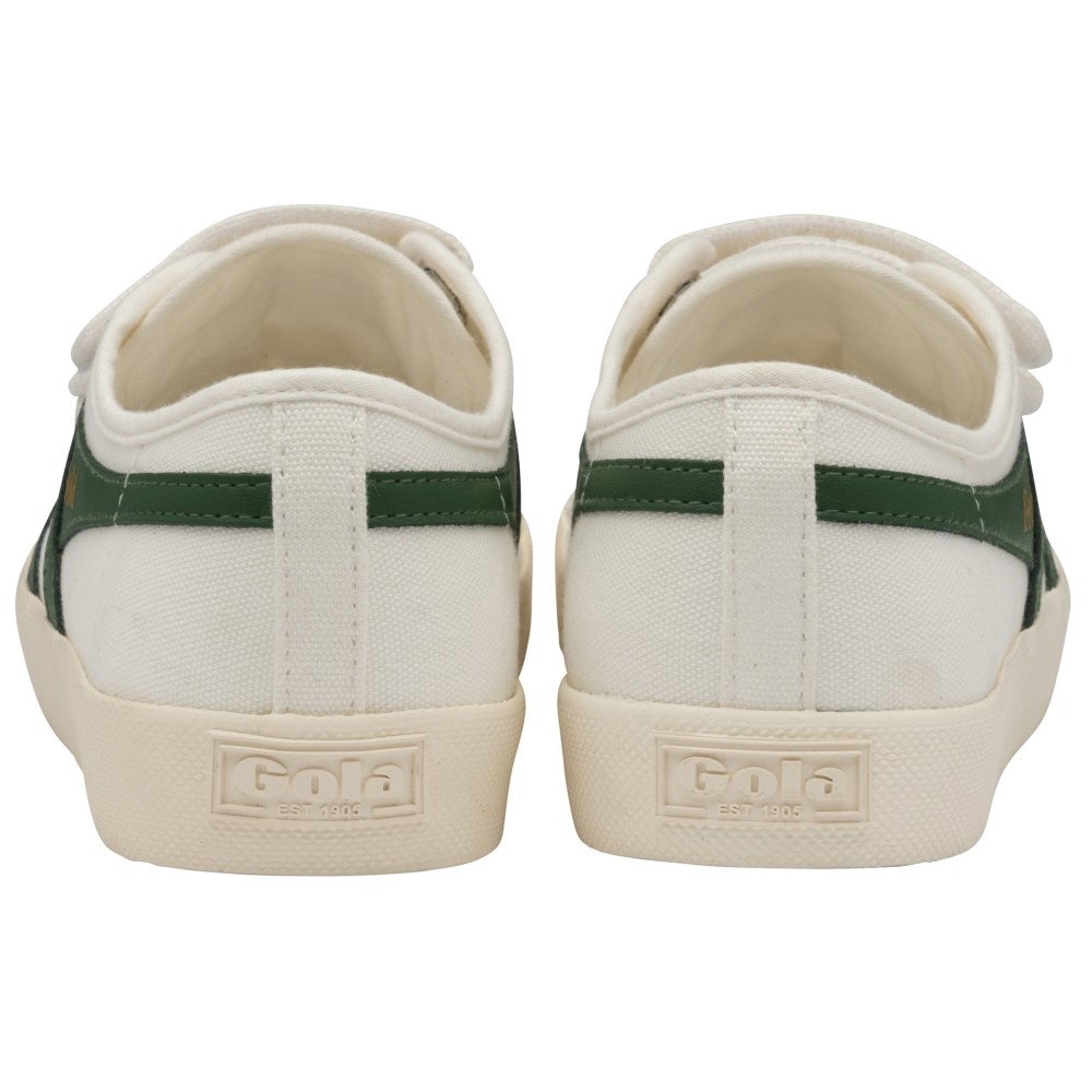 Vegan Gola Classics Women's Coaster Strap Sneakers - Off White/Dark Green