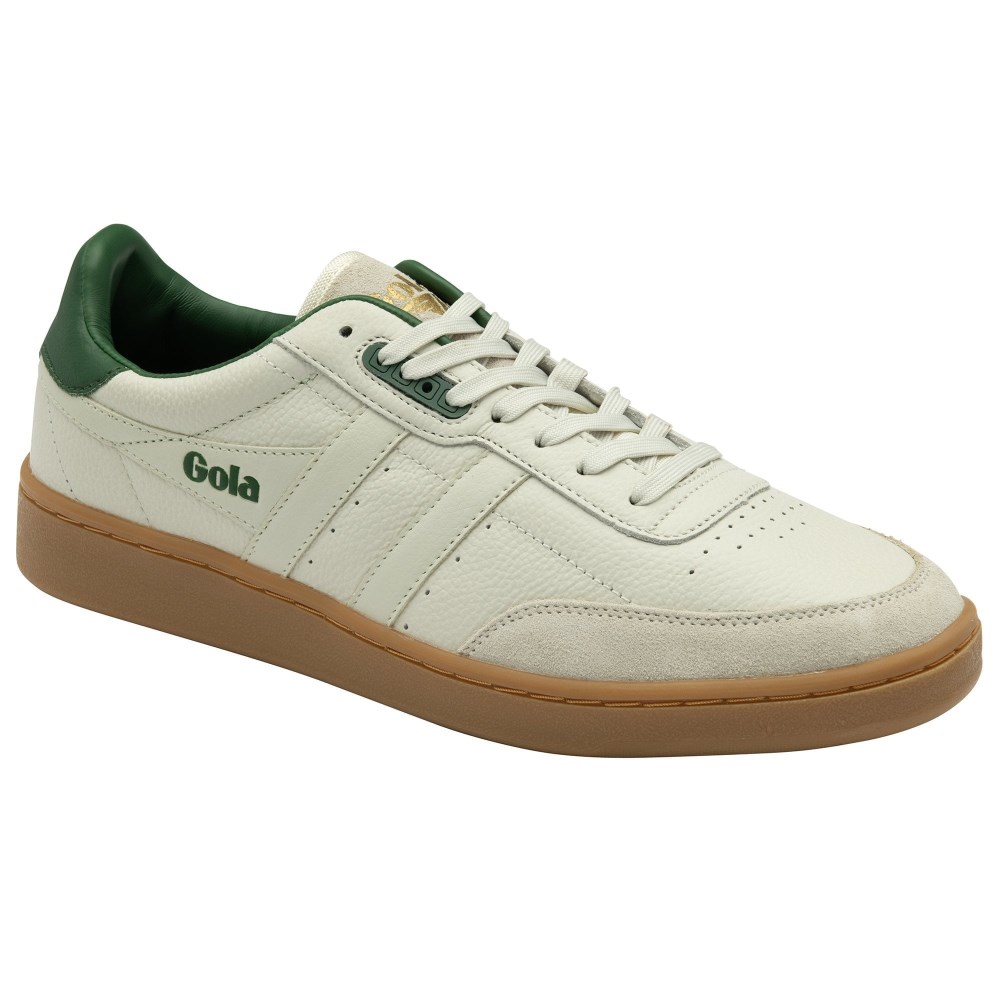 Gola Classics Men's Contact Leather Sneakers - Off White/Green/Gum