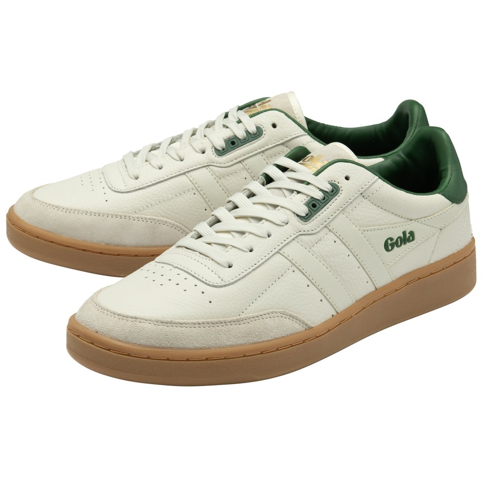 Gola Classics Men's Contact Leather Sneakers - Off White/Green/Gum