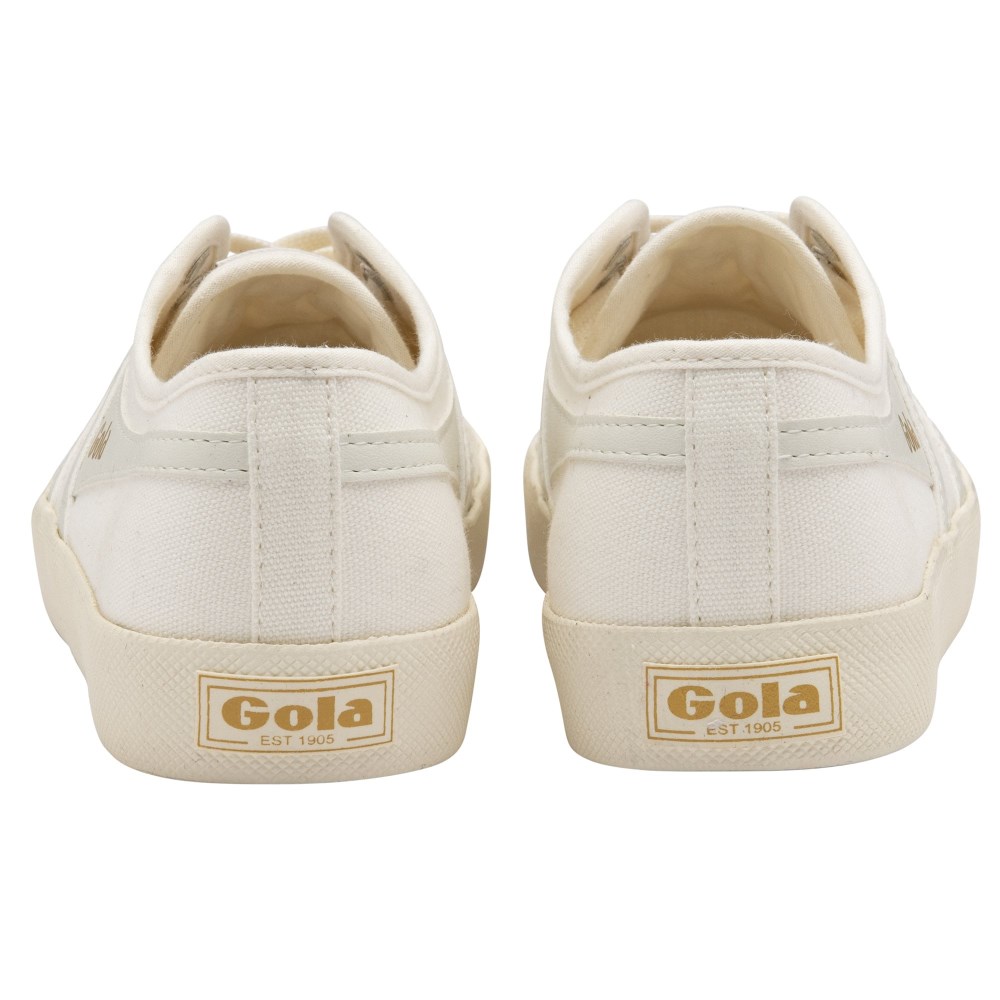 Vegan Gola Classics Women's Coaster - Off White/Off White/Gold