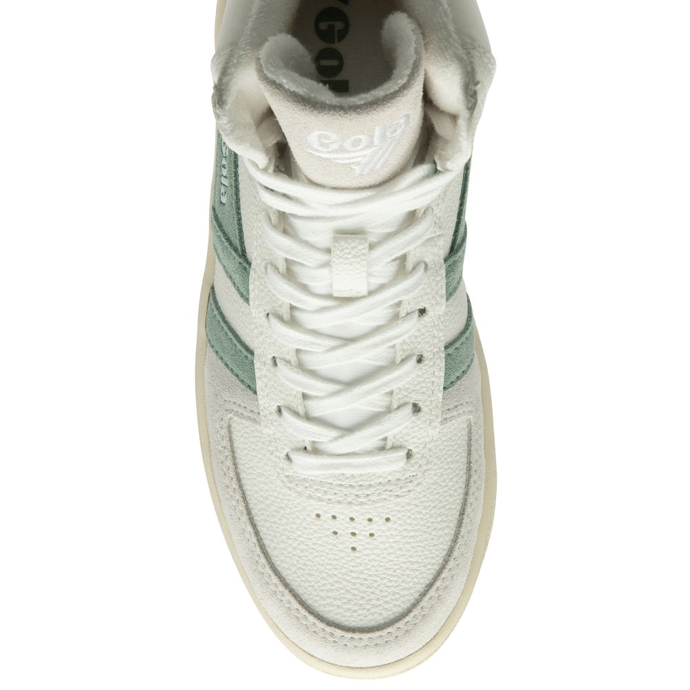 Gola Classics Women's Slam Trident Sneakers - White/Green Mist/Coral Pink