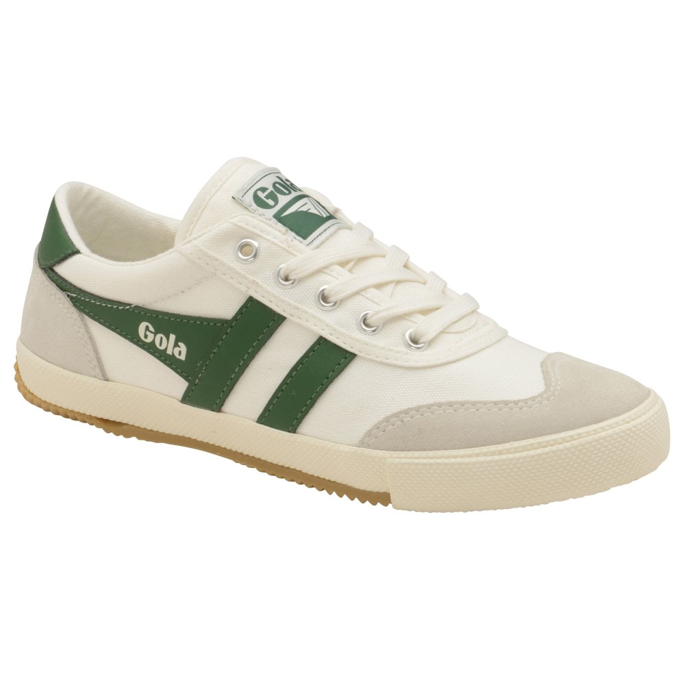 Gola Classics Men's Badminton Plimsoll Sneakers - Off White/Green