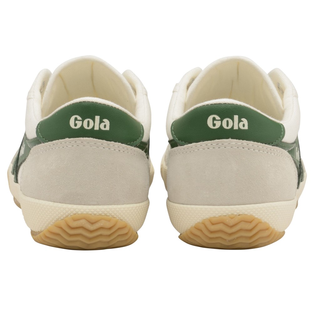 Gola Classics Men's Badminton Plimsoll Sneakers - Off White/Green