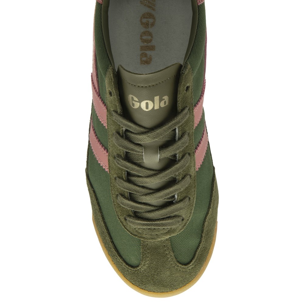 Gola Classics Women's Tornado Sneakers - Military Green/Coral Pink