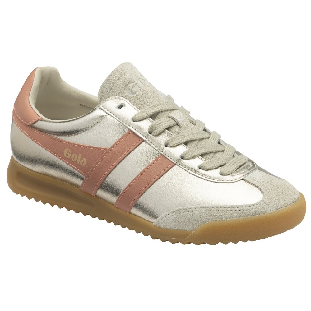 Gola Classics Women's Torpedo Glimmer Sneakers - Gold/Terracotta