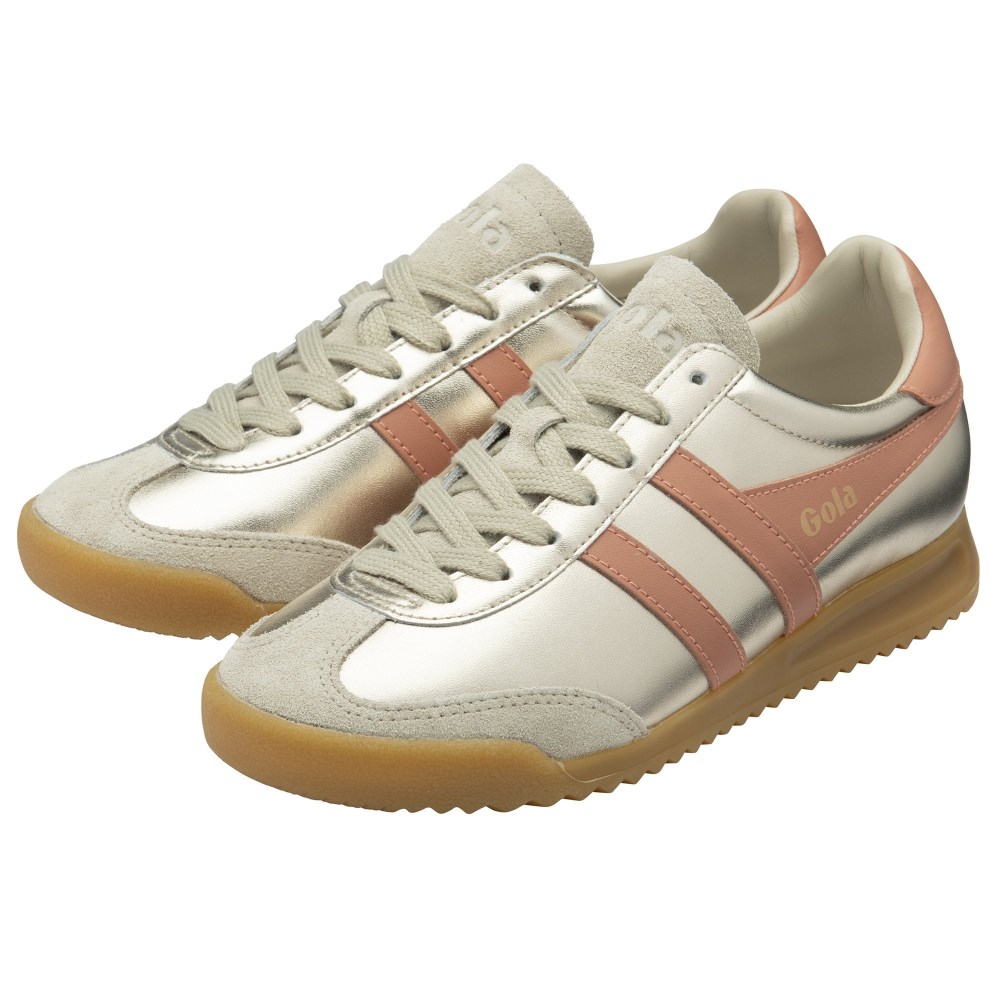 Gola Classics Women's Torpedo Glimmer Sneakers - Gold/Terracotta