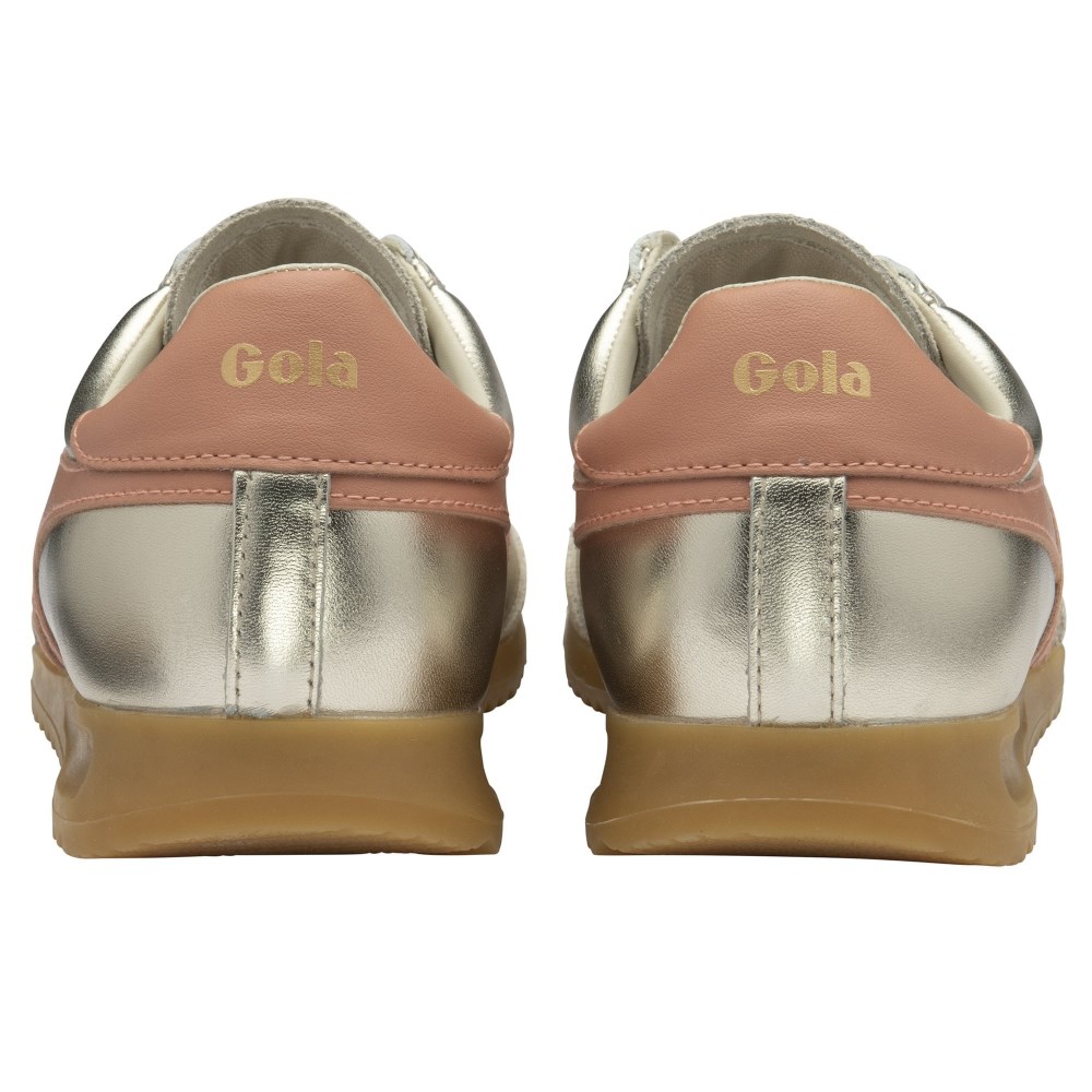 Gola Classics Women's Torpedo Glimmer Sneakers - Gold/Terracotta