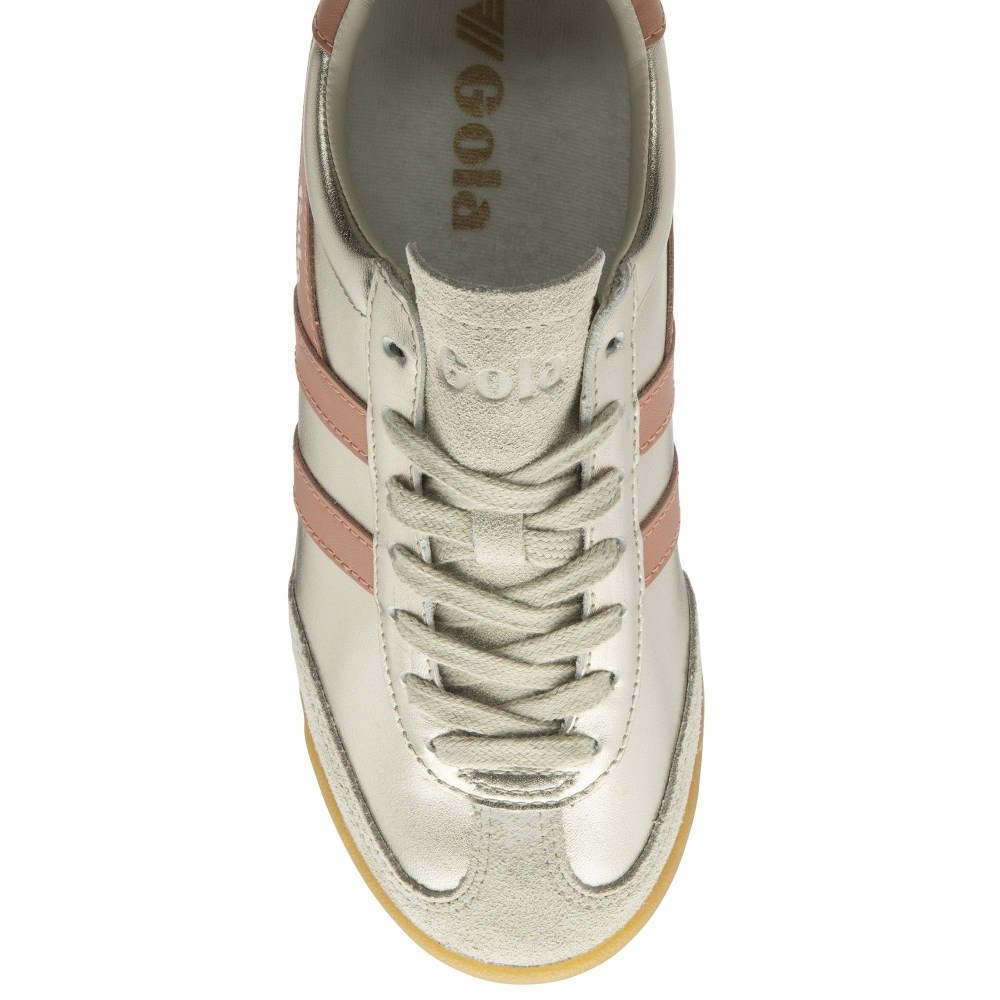Gola Classics Women's Torpedo Glimmer Sneakers - Gold/Terracotta