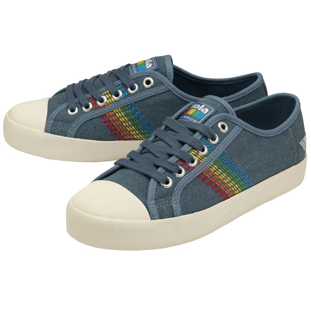 Gola Classics Women's Coaster Rainbow Stitch - Denim/Multi